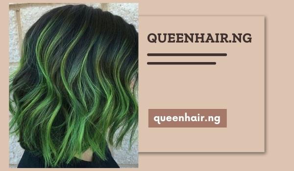 Dye green hair with highlight